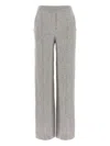 Peserico Trousers Wool Silk Elastic Waistband In Gray
