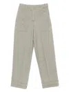Peserico Patch-pockets Cropped Trousers In Gray