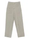 Peserico Patch-pockets Cropped Trousers In Gray