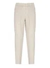 Peserico Beige Linen Trousers In Beige