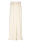Peserico Beige Viscose Pants In Beige