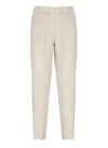 Peserico Beige Linen Trousers In Beige