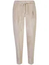 Peserico Joggers Corduroy Darts In Beige