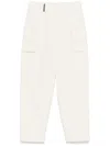 Peserico Cotton Cargo Trousers In Black