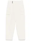 Peserico Cotton Cargo Trousers In Black