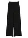 Peserico Satin-finish Palazzo Trousers In Black