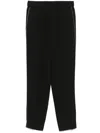 Peserico Side-stripe Wool Trousers In Black