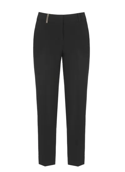 Peserico Trousers In Black