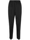 Peserico Beaded-stripes Tapered Trousers In Black