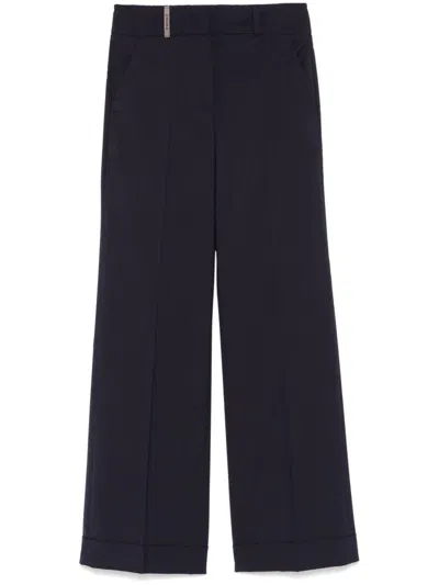 Peserico Trousers In Blue