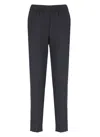 Peserico Elastic Waist Casual Pants In Blue