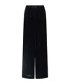 Peserico Soft Touch Velvet Trousers Featuring Pockets In Black