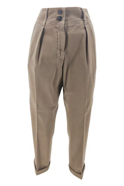 Peserico Trousers Brown