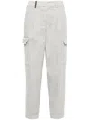 Peserico Woman Pants Light Grey Size 4 Polyester, Viscose, Elastane In Grey