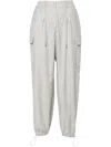 Peserico Drawstring Straight-leg Trousers In Grey