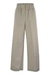 Peserico Trousers In Lightweight Technical Cotton Canvas