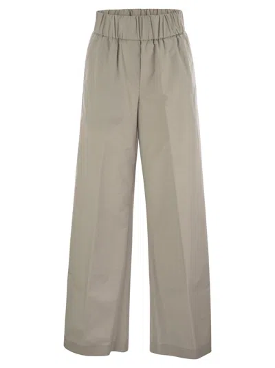 PESERICO TROUSERS IN LIGHTWEIGHT TECHNICAL COTTON CANVAS