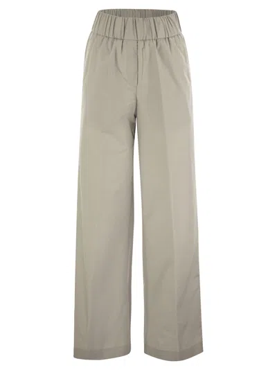 PESERICO TROUSERS IN LIGHTWEIGHT TECHNICAL COTTON CANVAS