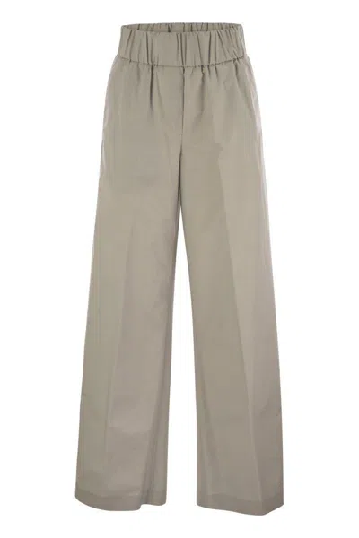 PESERICO PESERICO TROUSERS IN LIGHTWEIGHT TECHNICAL COTTON CANVAS