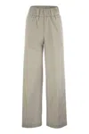 Peserico Trousers In Lightweight Technical Cotton Canvas In Grey
