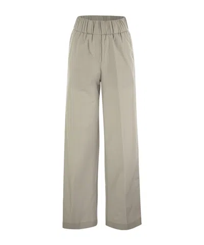 PESERICO TROUSERS IN LIGHTWEIGHT TECHNICAL COTTON CANVAS
