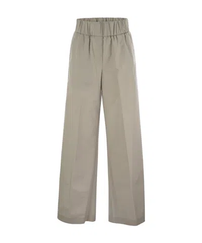 PESERICO TROUSERS IN LIGHTWEIGHT TECHNICAL COTTON CANVAS