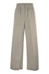 Peserico Trousers In Lightweight Technical Cotton Canvas In Tortora