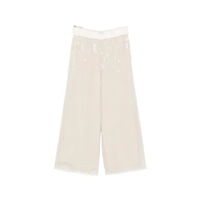 Peserico Sequin-embellished Pants In White