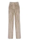 Peserico High Waist Wide Leg Trousers With Pockets In Sand