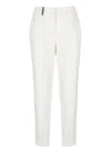 Peserico Twill Tailored Trousers In White