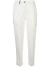 Peserico Cargo-pocket Twill Trousers In White