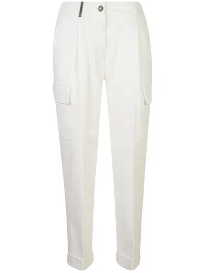 Peserico Trousers In White