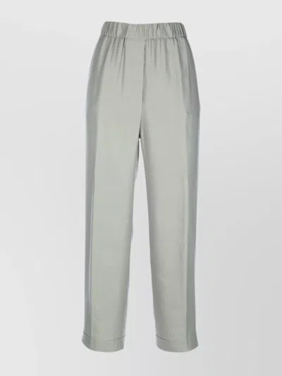 Peserico Trousers With Elastic Waistband And Pockets In Gray