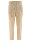 Peserico Trousers With Fringed Details In Beige