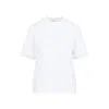 Peserico Crew Neck Layered Hem Short Sleeve Top In White