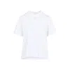Peserico Crew Neck Layered Hem Short Sleeve Top In White