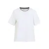 Peserico Lounge Crew Neck T Shirt Contrast Neckline In Transparent
