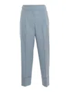 Peserico Tucks Pants In Light Blue