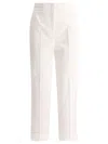 PESERICO TURNED-UP TROUSERS WHITE