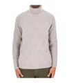 Peserico Turtleneck Long Sleeve Sweater In Gray