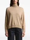 Peserico Turtleneck Ribbed-cuff Sweater In Neutral