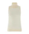 Peserico Turtleneck Sleeveless Knitted Vest In White