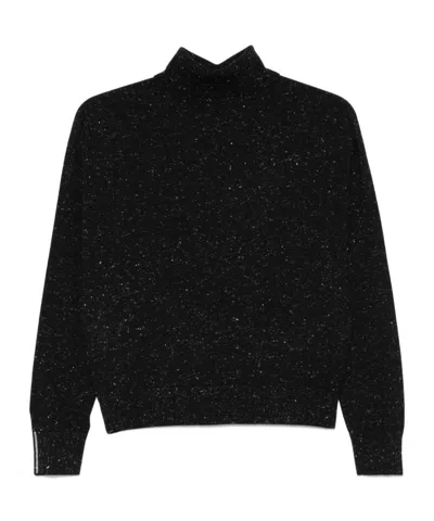 Peserico Turtleneck Sweater In Black