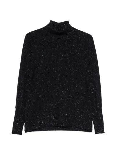 Peserico Turtleneck Sweater In Black