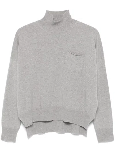 Peserico Turtleneck Sweater In Grau