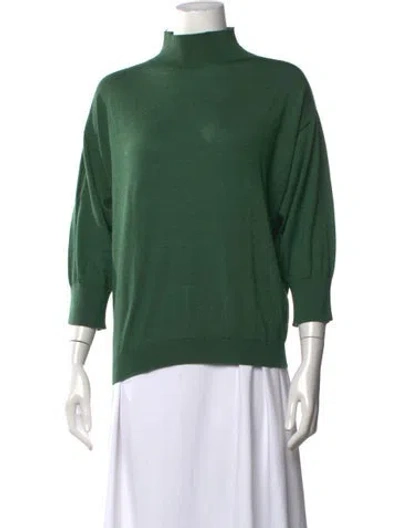 Pre-owned Peserico Turtleneck Sweater In Green