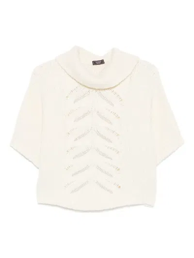 Peserico Turtleneck Sweater In Neutral