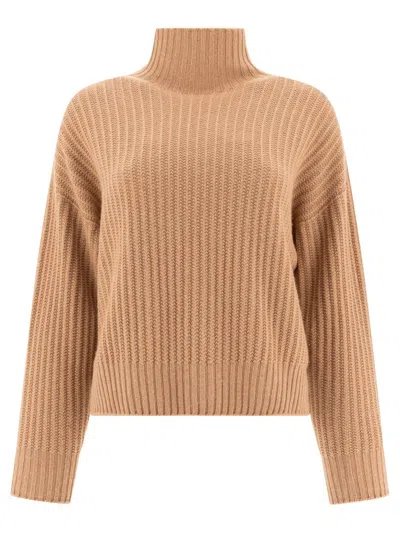 Peserico Sweater With Lurex Details Knitwear Brown