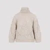 Peserico Turtleneck Diamond-pattern Knitwear In Neutral