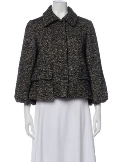 Pre-owned Peserico Tweed Pattern Blazer In Gray